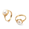 Natural Cultured Freshwater Pearl Finger Rings for Women RJEW-JR01029-2