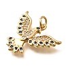 Brass Micro Pave Cubic Zirconia Pendants KK-B128-12G-01-2