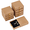 Kraft Paper Necklace Earring Storage Gift Drawer Boxes CON-WH0095-87B-1