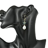 Natural Abalone Shell and Shell Pearl Dangle Earrings EJEW-JE07432-02-2