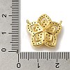 Flower Rack Plating Brass Micro Pave Clear Cubic Zirconia Pendant KK-H485-15G-3