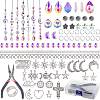 Alloy & Crystal Glass Sun Catcher Pendant Decoration Kit PW-WGA1264-01-1