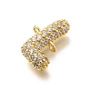 Brass Micro Pave Cubic Zirconia Letter Links KK-I717-04L-2