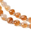 Heated Natural Citrine Beads Strands G-B153-B09-4