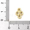 Brass Pave Clear Cubic Zirconia Slide Charms KK-Z072-15G-3