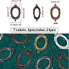 21Pcs 7 Colors Zinc Alloy Pendant Cabochon Settings FIND-CA0005-40-2