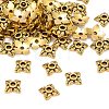 Tibetan Style Alloy Bead Caps TIBEB-Q018-AG-FF-1