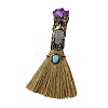 Halloween Amethyst Broom Decoration Ornament PW-WGB6248-01-2