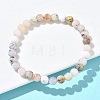 Natural Green Opal Round Beads Stretch Bracelets for Women BJEW-Z158-03L-04-2