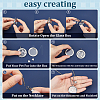 2Pcs Alloy Glass Flat Round Pet Fur Keepsake Locket Pendant 304 Stainless Steel Box Chain Necklaces NJEW-PH0001-54A-3