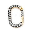 Brass Micro Pave Cubic Zirconia Spring Gate Rings X-KK-U062-49G-1