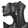 Glass & Shell Pearl & 304 Stainless Steel Dangle Earrings EJEW-JE07363-3