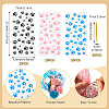 60Pcs 3 Colors Rectangle OPP Cellophane Paw Print Printed Candy Storage Bags ABAG-TA0001-74-3