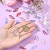180Pcs 6 Colors Baking Paint Transparent Glass Pendants DGLA-YW0001-68-5