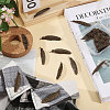 20Pcs Feather Shape Brass Brooch JEWB-CO0001-01AB-5