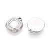 304 Stainless Steel Pendant Cabochon Settings STAS-T067-66P-2