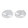 Non-Tarnish 201 Stainless Steel Filigree Pendants STAS-S118-049-2