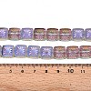Electroplate Transparent Glass Beads Strands X-EGLA-N017-03F-4