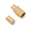 Ion Plating(IP) Smooth 304 Stainless Steel Magnetic Clasps with Glue-in Ends STAS-H402-63G-4MM-2