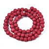 Synthetic Lava Rock Beads Strands G-S277-6mm-12-5