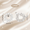 AHADEMAKER 2Pcs Detachable Flower Shoe Decoration AJEW-GA0004-28-2