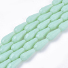 Opaque Solid Color Glass Beads Strands GLAA-T009-001H-1