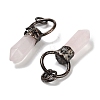 Natural Rose Quartz Faceted Pointed Bullet Pendants G-A221-03A-2