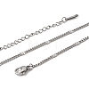 12Pcs 2.2MM 304 Stainless Steel Textured Twisted Chain Necklaces for Men Women NJEW-H093-20P-04-4