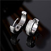 Fashionable 201 Stainless Steel Hoop Earrings FS-WGC0DED-01-1