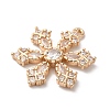 Brass Micro Pave Cubic Zirconia Pendants KK-C062-086G-2