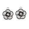 Alloy Black Enamel Pendants FIND-C095-09P-1