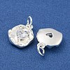 Rack Plating Brass Micro Pave Clear Cubic Zirconia Charms KK-F089-04S-2