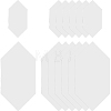 Gorgecraft 200Pcs 2 Styles Hexagon Paper Quilting Templates DIY-GF0008-76-1