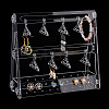   1 Set Transparent Acrylic Earring Display Stands EDIS-PH0001-24C-1