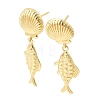 Brass Dangle Earrings EJEW-D352-06G-03-4