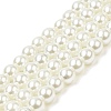 10 Strands Baking Painted Pearlized Glass Pearl Round Bead Strands HY-SZ0001-02B-03-1