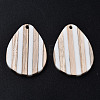 Stripe Resin & Wood Pendants X-RESI-N025-015A-B01-2