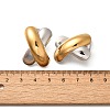 304 Stainless Steel Two Tone Stud Earrings EJEW-G422-04GP-02-3