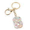 Number 8 Transparent Resin Keychains KEYC-TADJ0001-10H-1