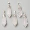 Natural Quartz Crystal Pointed Pendants LS-G-P445-E13-1
