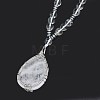 Natural Quartz Crystal Pendant Necklaces NJEW-P241-C09-3