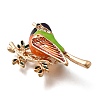 Bird Zinc Alloy Rhinstone Brooches JEWB-V001-04A-2