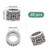 60Pcs Column Tibetan Style Alloy European Beads TIBEB-SP0001-24-2