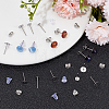 SUNNYCLUE 300Pcs 3 Style 304 Stainless Steel Flat Round Blank Peg Earring Posts STAS-SC0007-32-4