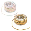2 Rolls 2 Colors Braided Nylon Chinese Knot Cord WCOR-CJ0001-01-1
