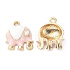 Elephant Alloy Enamel Pendants ENAM-B045-01LG-01-2