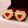 Alloy Rhinestone Stud Earrings for Women WG30F2B-01-3