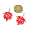 Handmade Glass Seed Beads Dangle Earrings EJEW-MZ00367-01-3