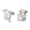 304 Stainless Steel Stud Earring Findings STAS-D391-04C-P-2