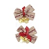Christmas Polyester Bowknot Ornament Accessories DIY-K062-01G-03-1